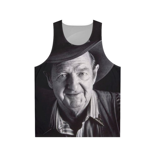 Slim Dusty Unisex Black and White Retro Tank Top