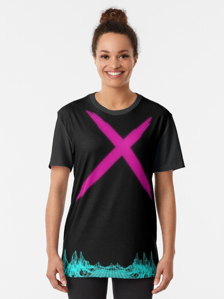 Neon Nights Trickster Graphic T-Shirt for Dead by Daylight Fans - Women