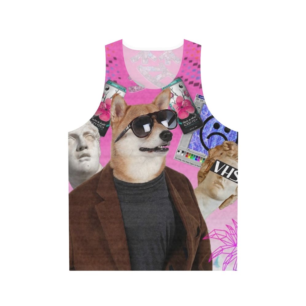 Vaporwave Dog Unisex Tank Top