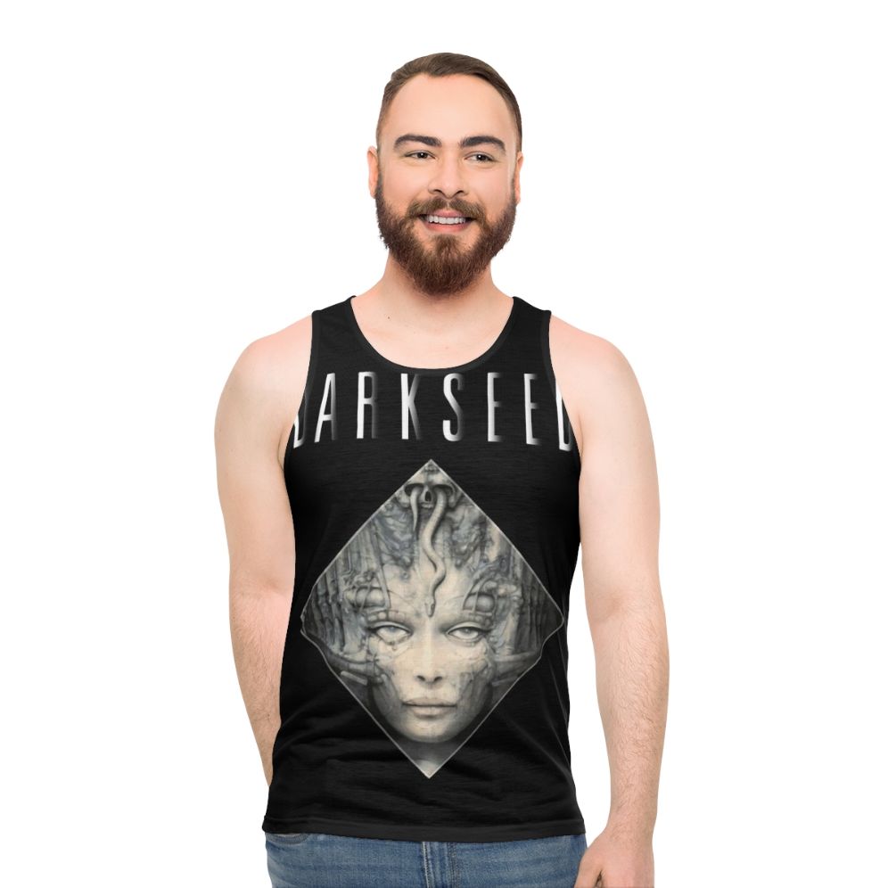 Dark Seed Unisex Tank Top for Retro Gaming Fans - men