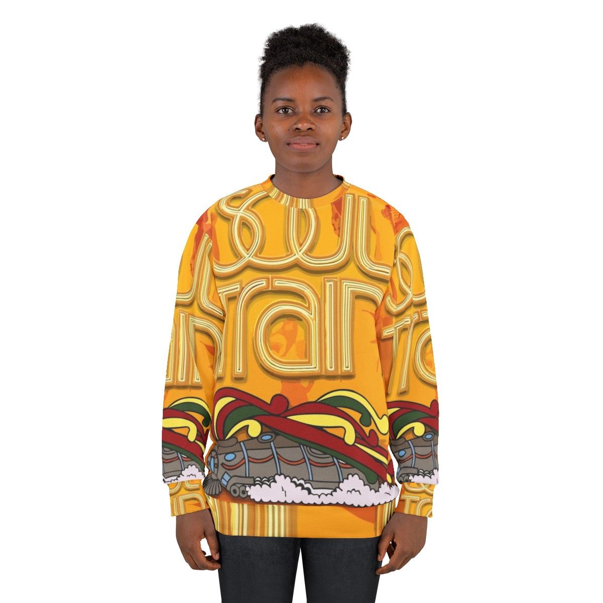 Retro Soul Train Sweatshirt featuring vintage 70s/80s music and dance culture - women