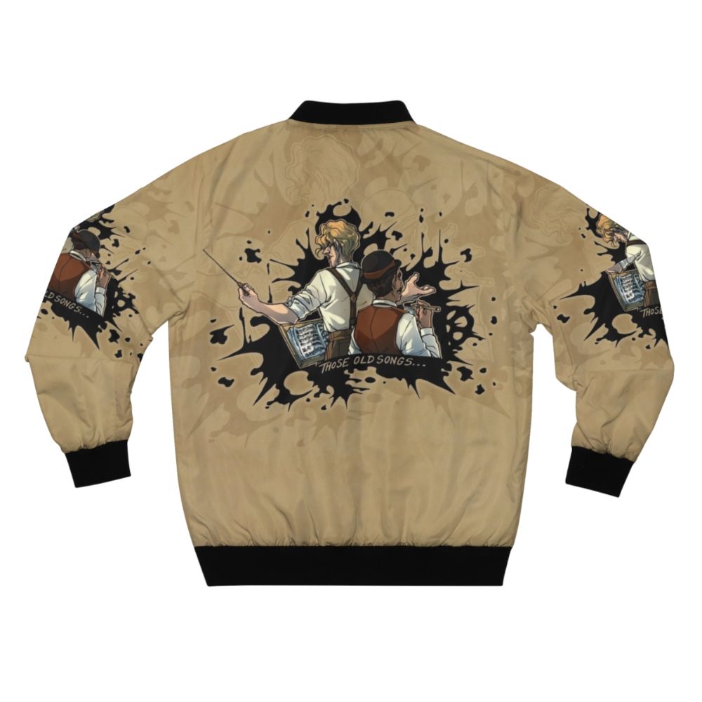 Vintage ink splatter design on a bomber jacket - Back