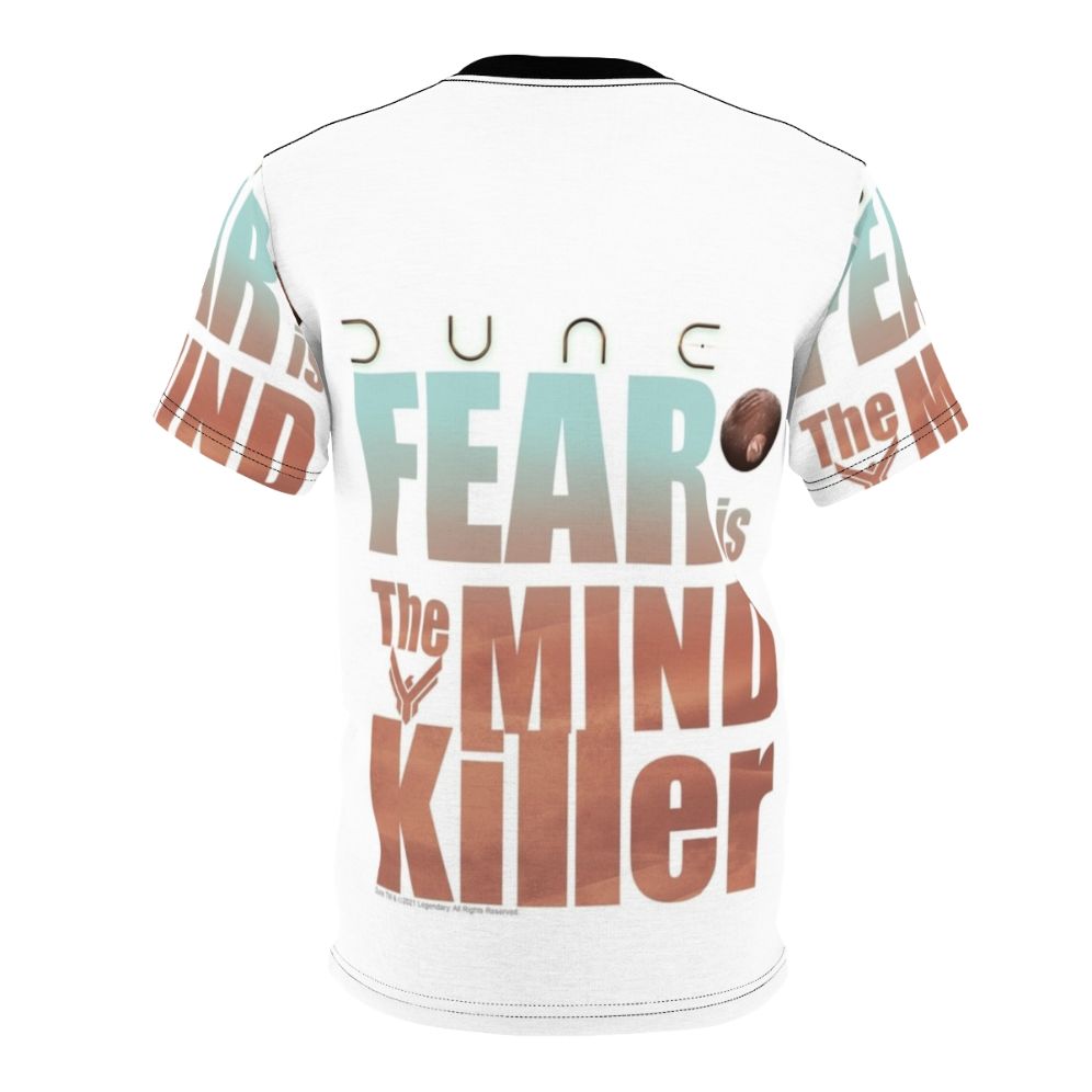 Sci-Fi Adventure Dune Fan Art "Fear Is The Mind Killer" T-Shirt - Back