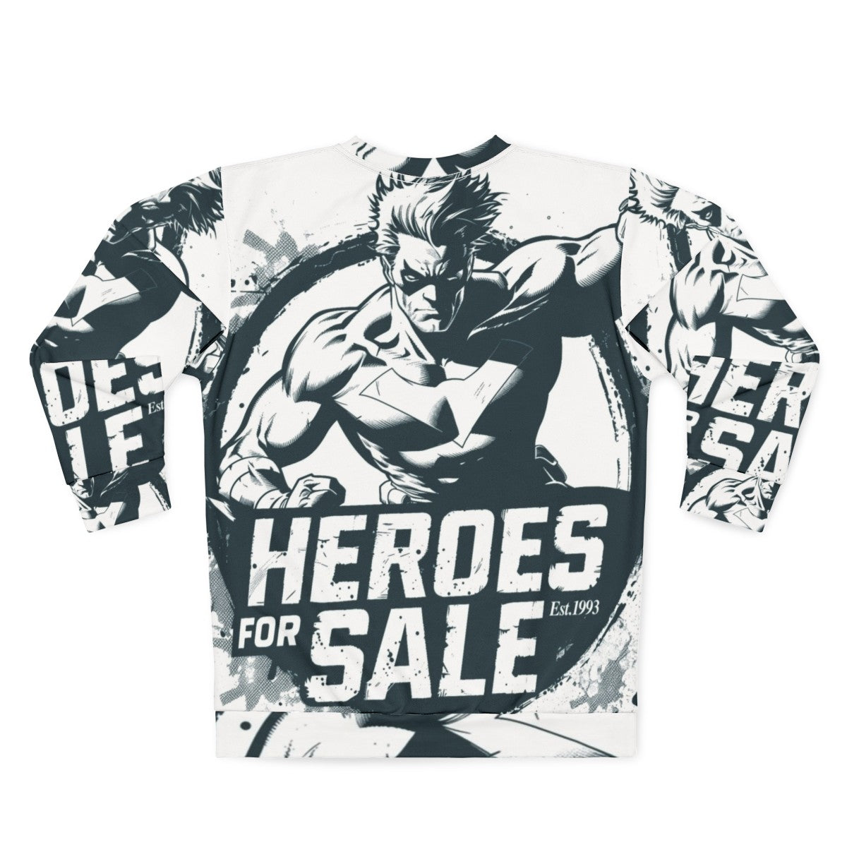 Classic Heroes for Sale Transparent Sweatshirt - Back