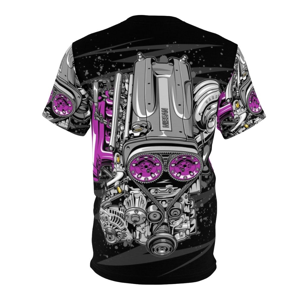 Nissan Skyline RB26 Engine Graphic T-Shirt - Back