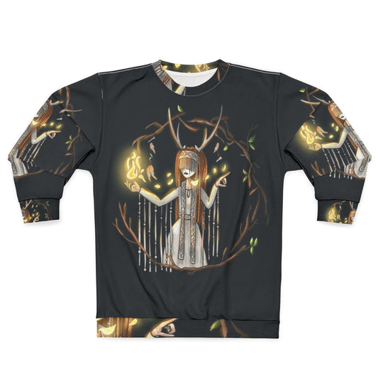 Heilung Fanart Sweatshirt featuring tribal, nature-inspired design