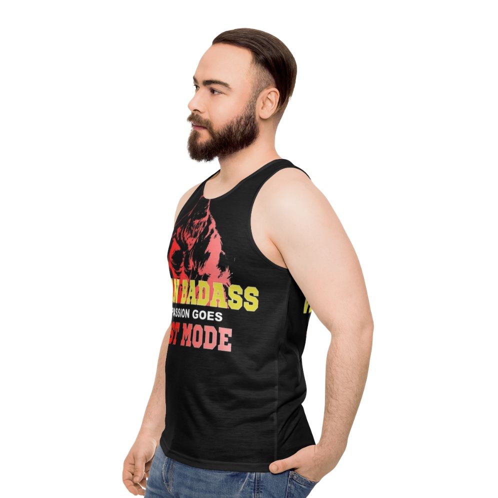 Vegan Gorilla Muscle Badass Bodybuilder Tank Top - men side