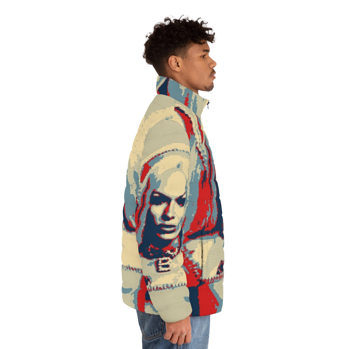 Bimini Bon Boulash Puffer Jacket featuring pop art design - men side right