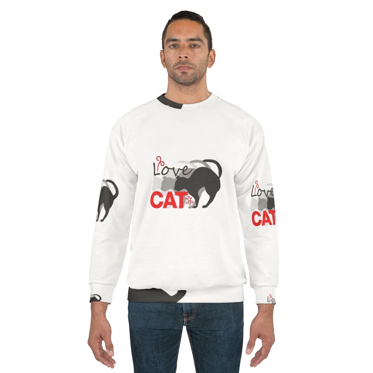 Love Cat 2 Sweatshirt for Cat Lovers - men