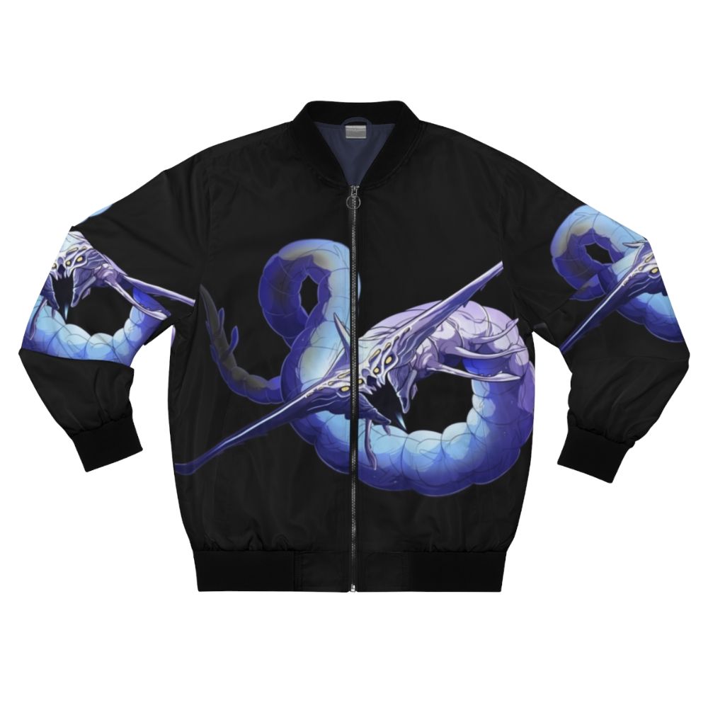 Subnautica Ghost Leviathan Bomber Jacket featuring the iconic alien creature from the game