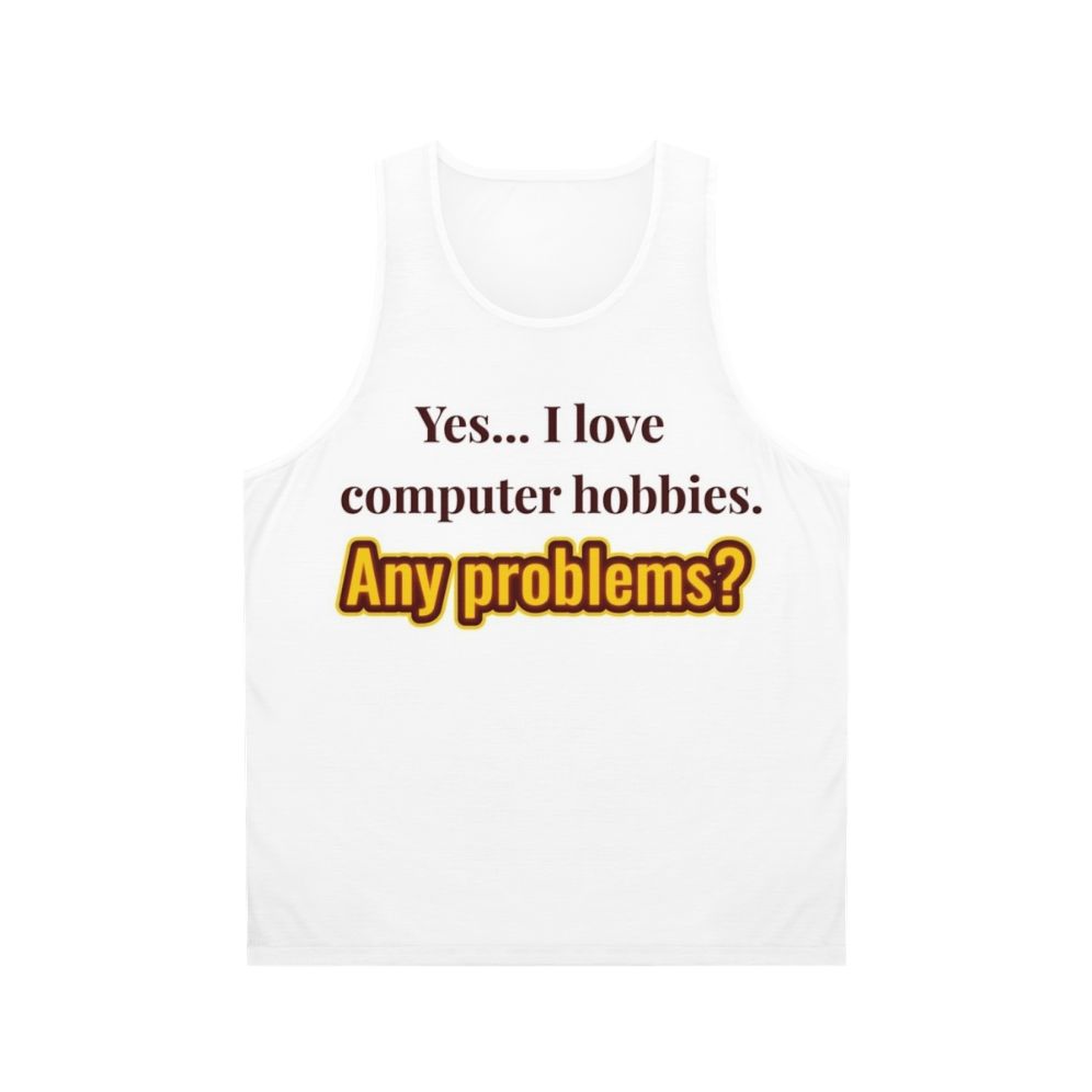 Unisex tank top for computer hobbies and tech lovers