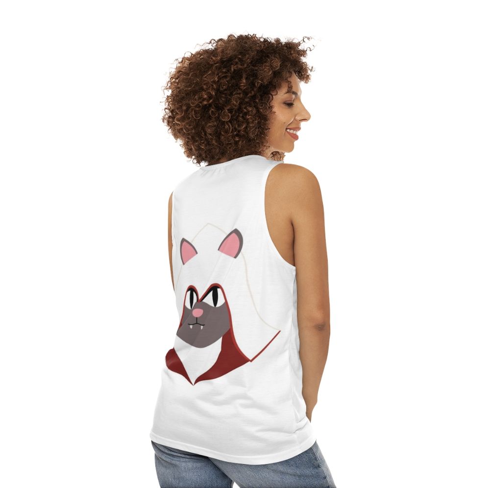 Assassin's Creed Ezio Cat Graphic Unisex Tank Top - women back