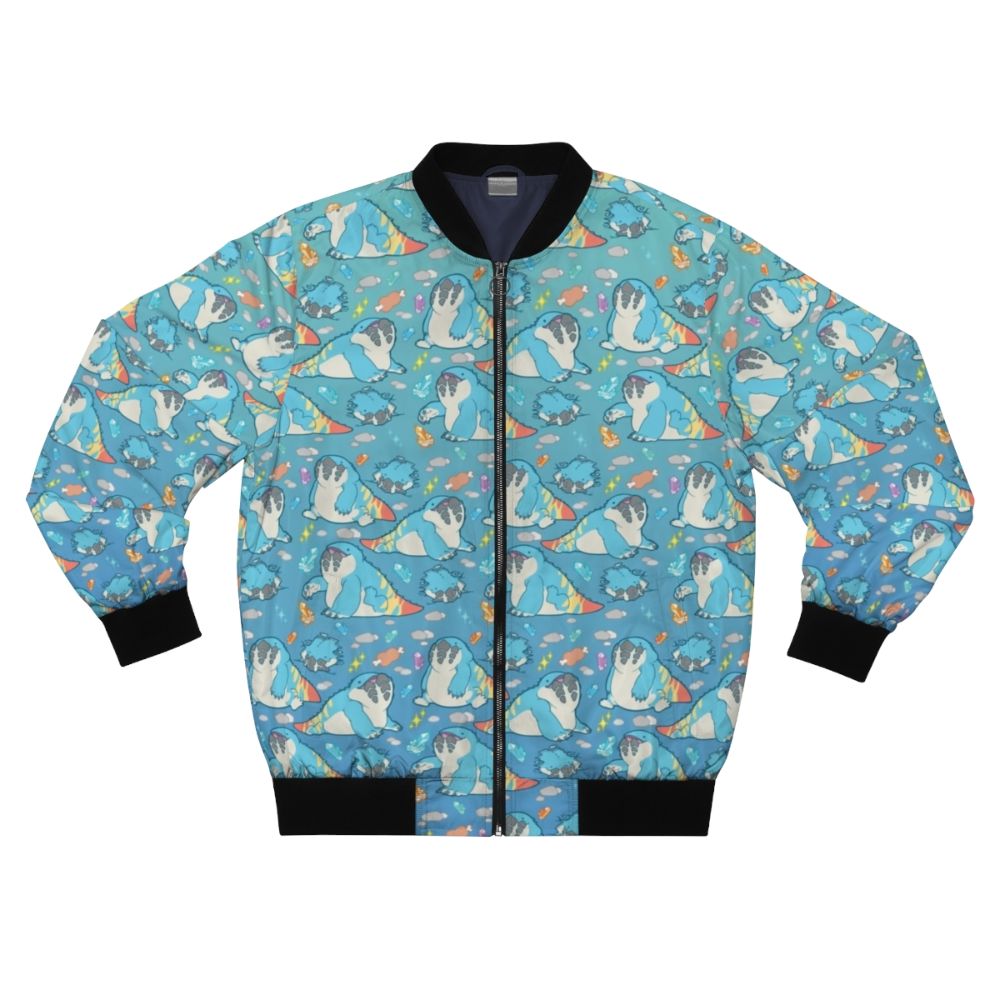 Monster Hunter Capcom Bomber Jacket with Dodogama Party Pattern