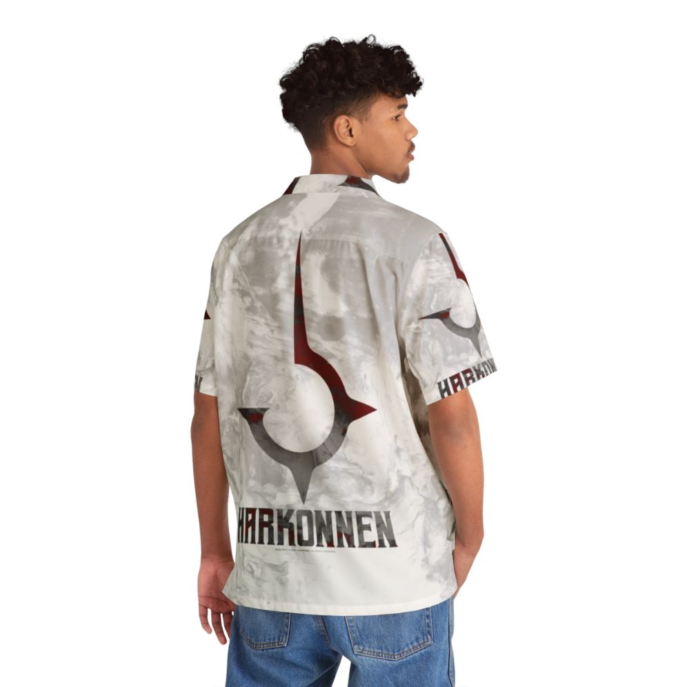 Dune Harkonnen Smoke Lt Hawaiian Shirt featuring Dune movie fan art - People Back