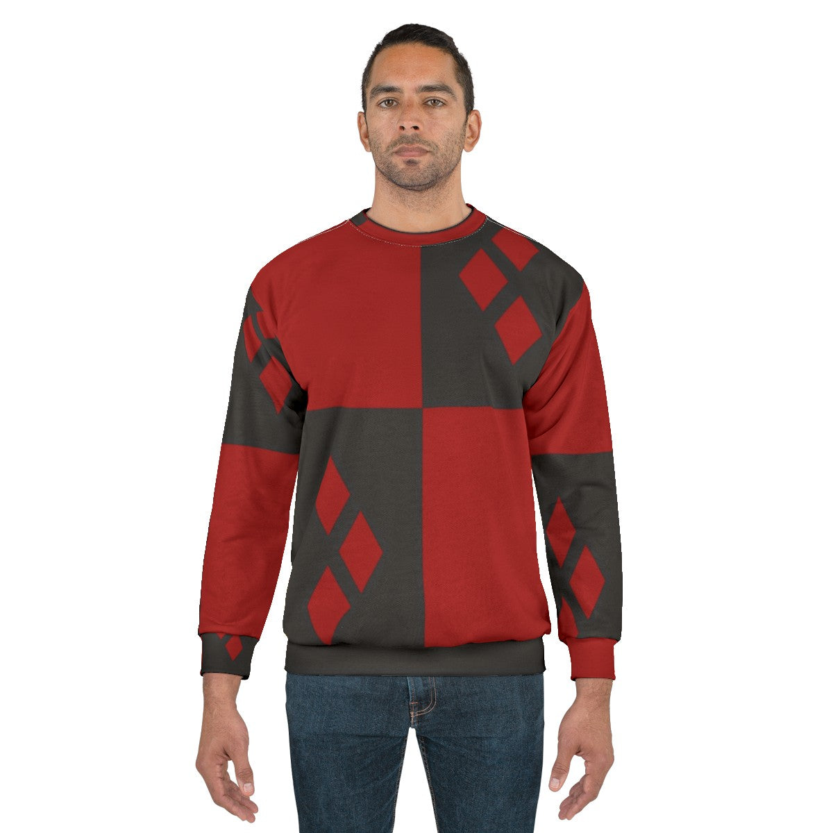 Harley Davidson clown design sweatshirt with diamond pattern - men