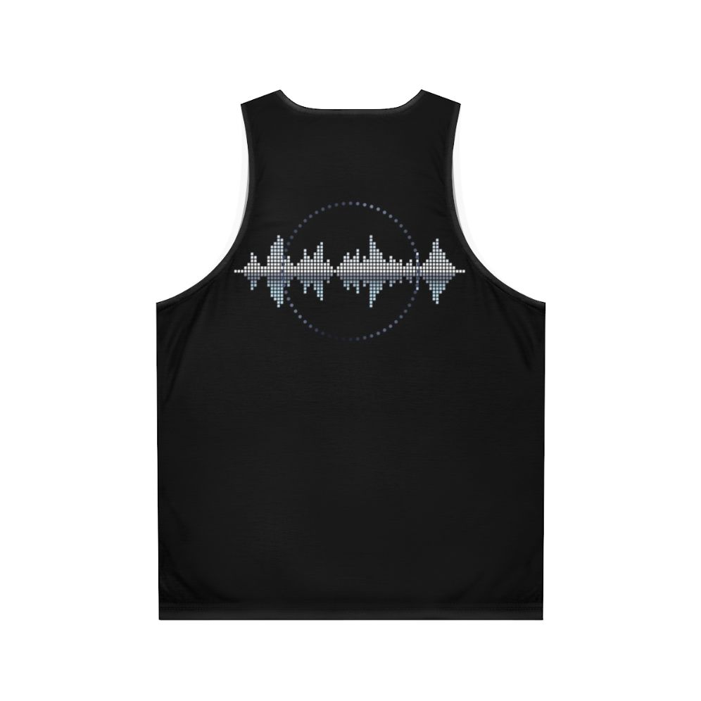 Unisex tank top with sound wave graphic - Back