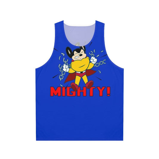 Mighty Unisex Retro Superhero Sci-Fi Cartoon Tank Top