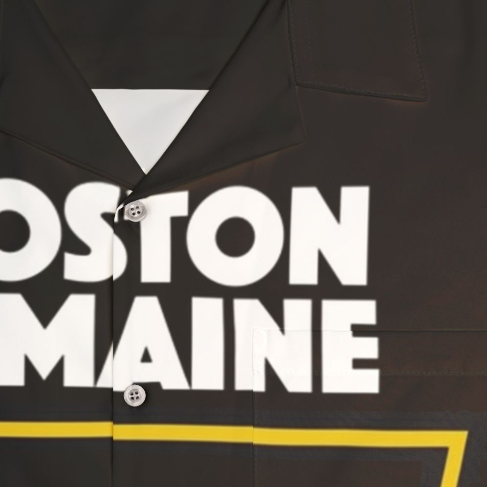 Boston Maine Train Emblem Hawaiian Shirt - Detail