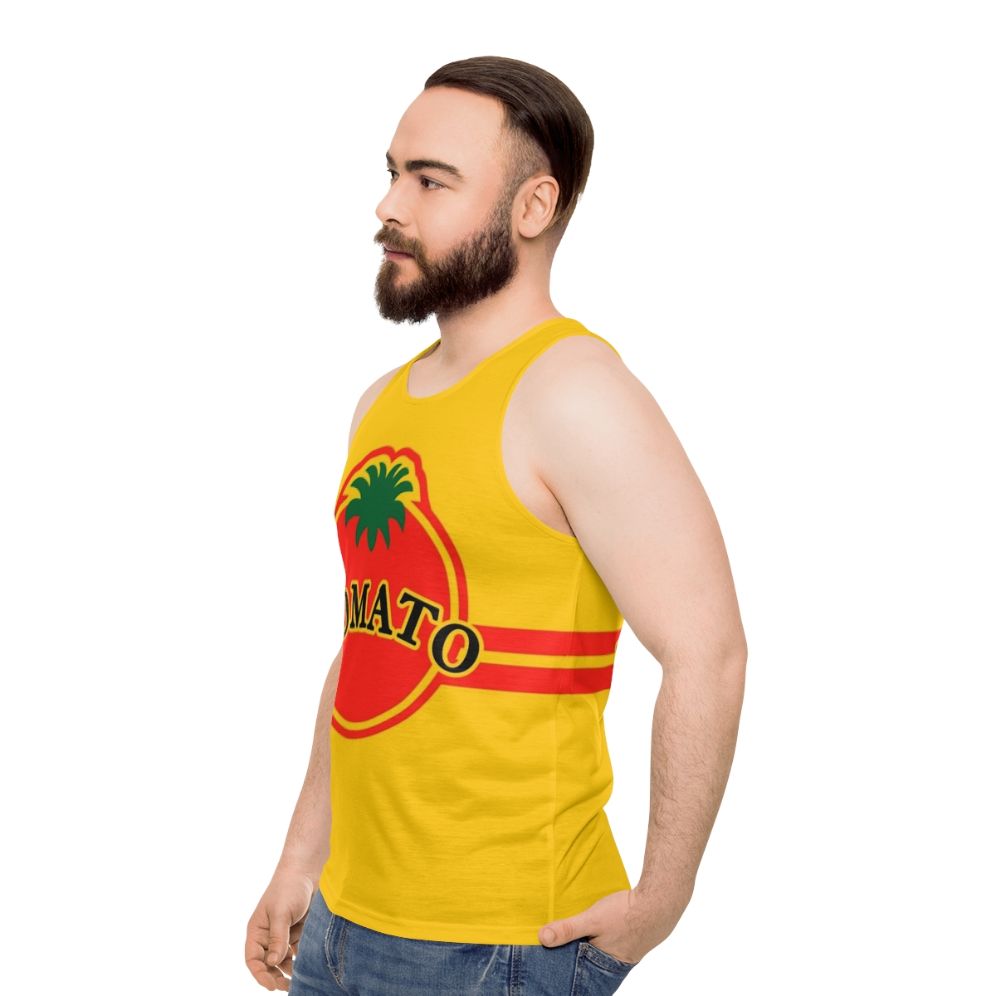 Retro Tomato Convenience Store Unisex Tank Top - men side