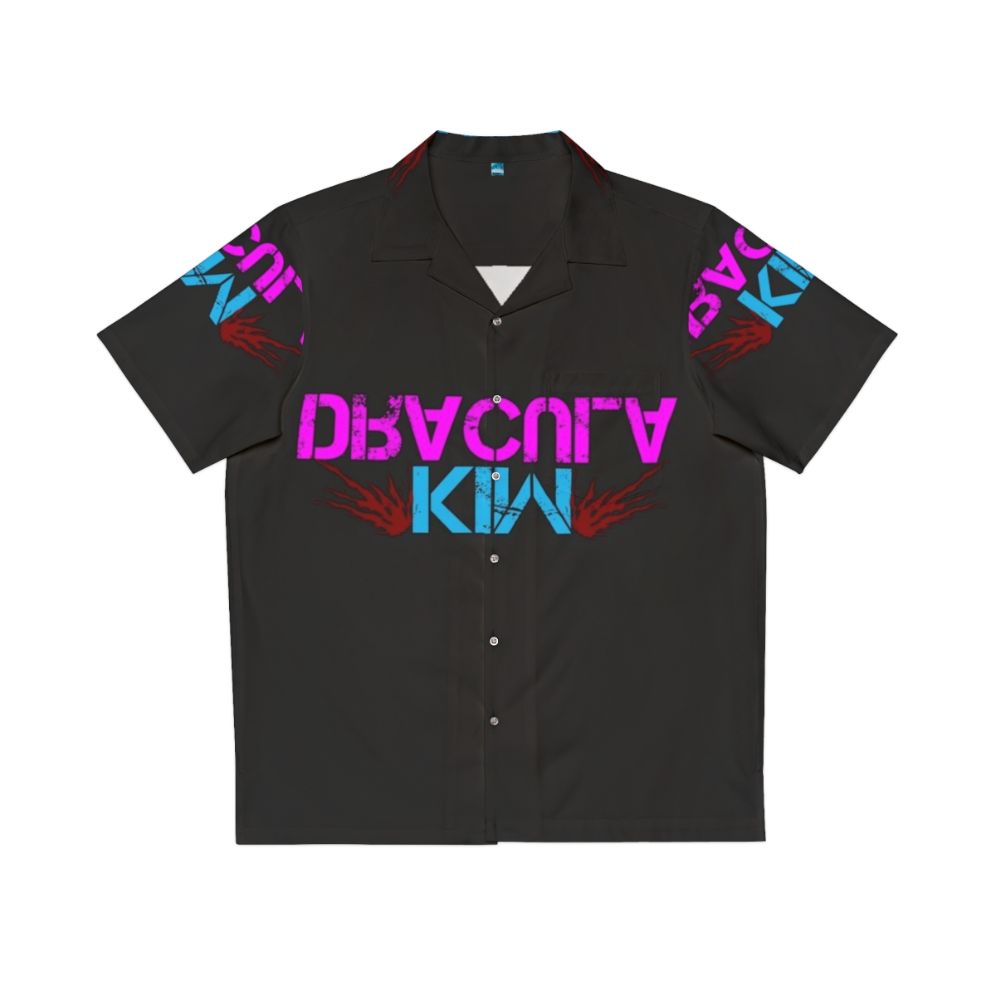 Vampiric Hawaiian Shirt with Heavy Metal, Jazz, and Goth Influences