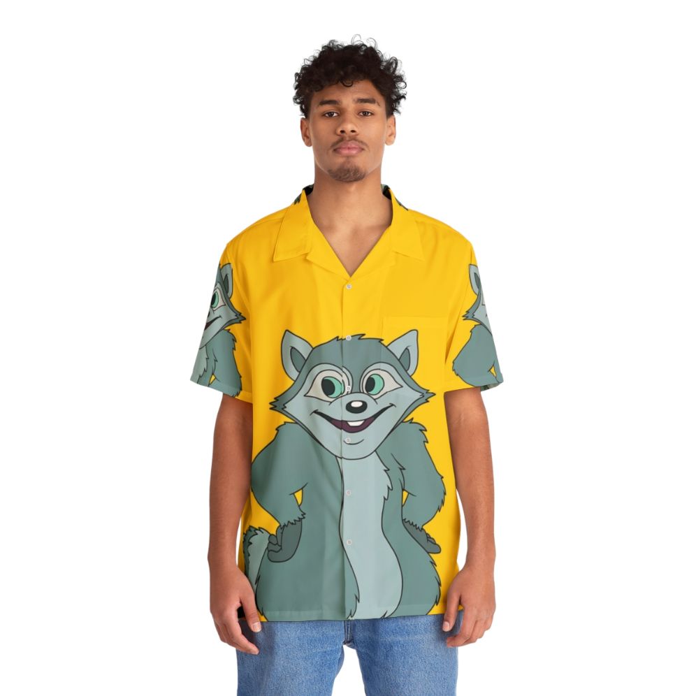 Cheeky Raccoon Hawaiian Shirt - People Front