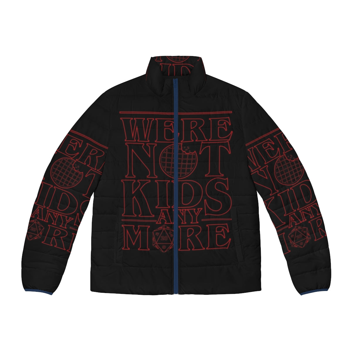 Stranger Things 3 'We're Not Kids Anymore' Puffer Jacket - Retro 80s Style Netflix Merchandise