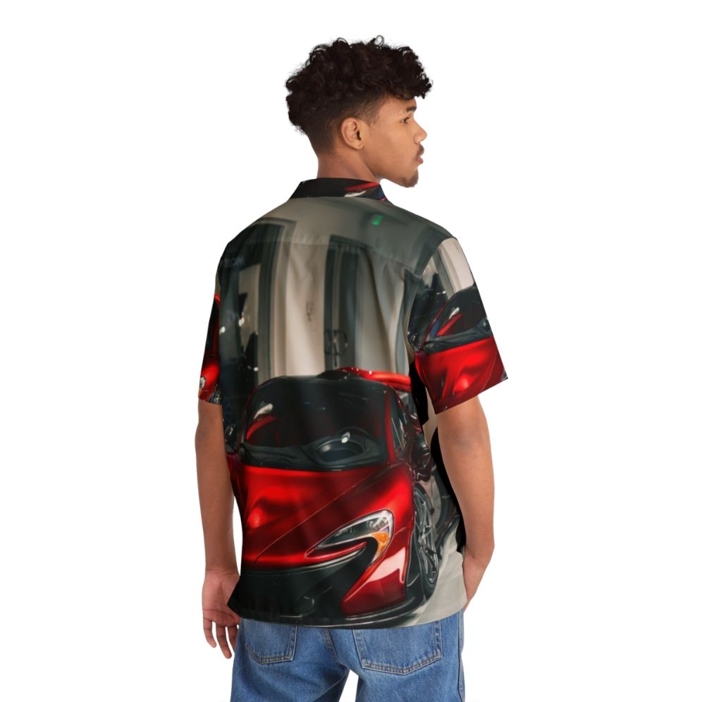 Red Mclaren P1 Hawaiian Shirt - People Back