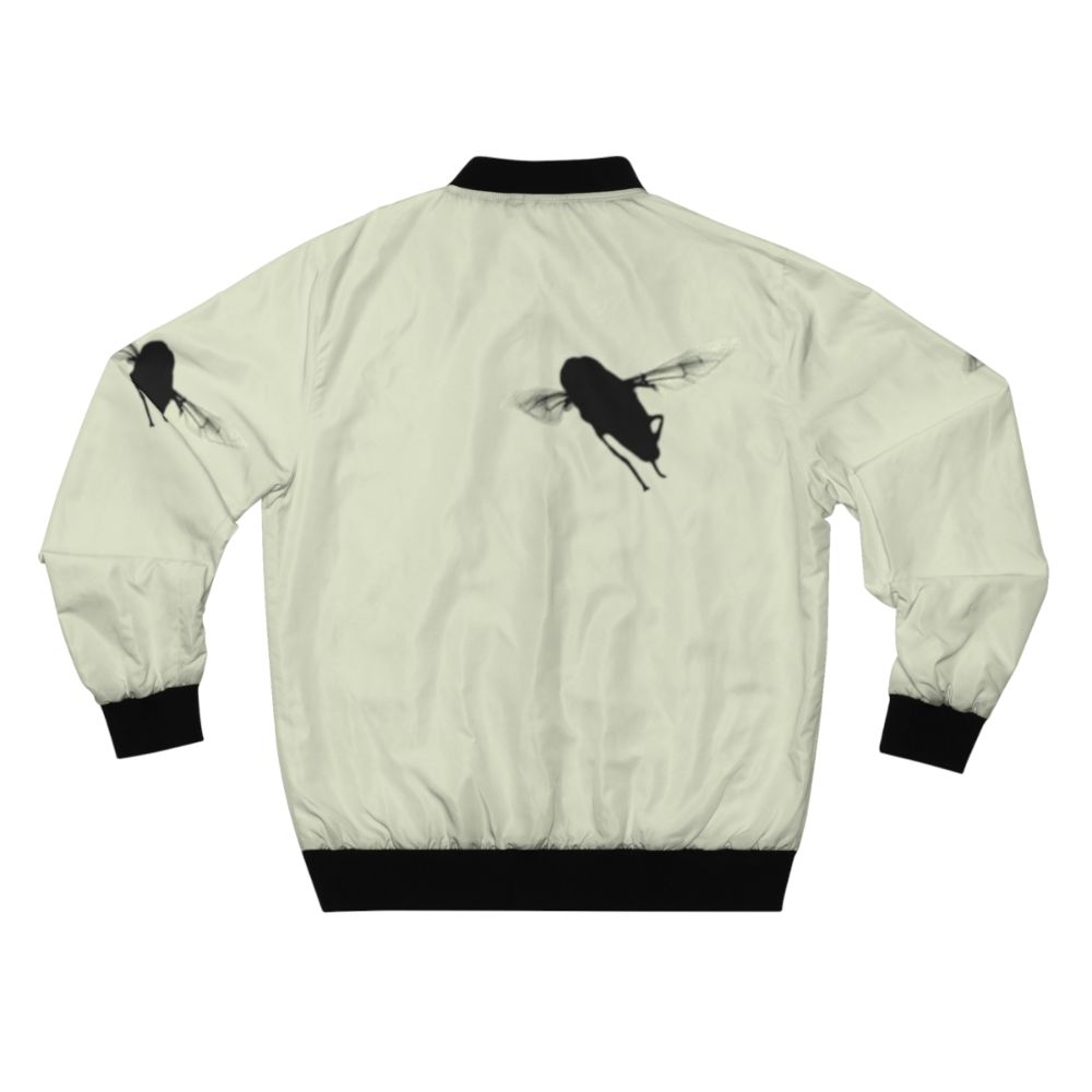 Minimalist bomber jacket with a hover fly silhouette design - Back