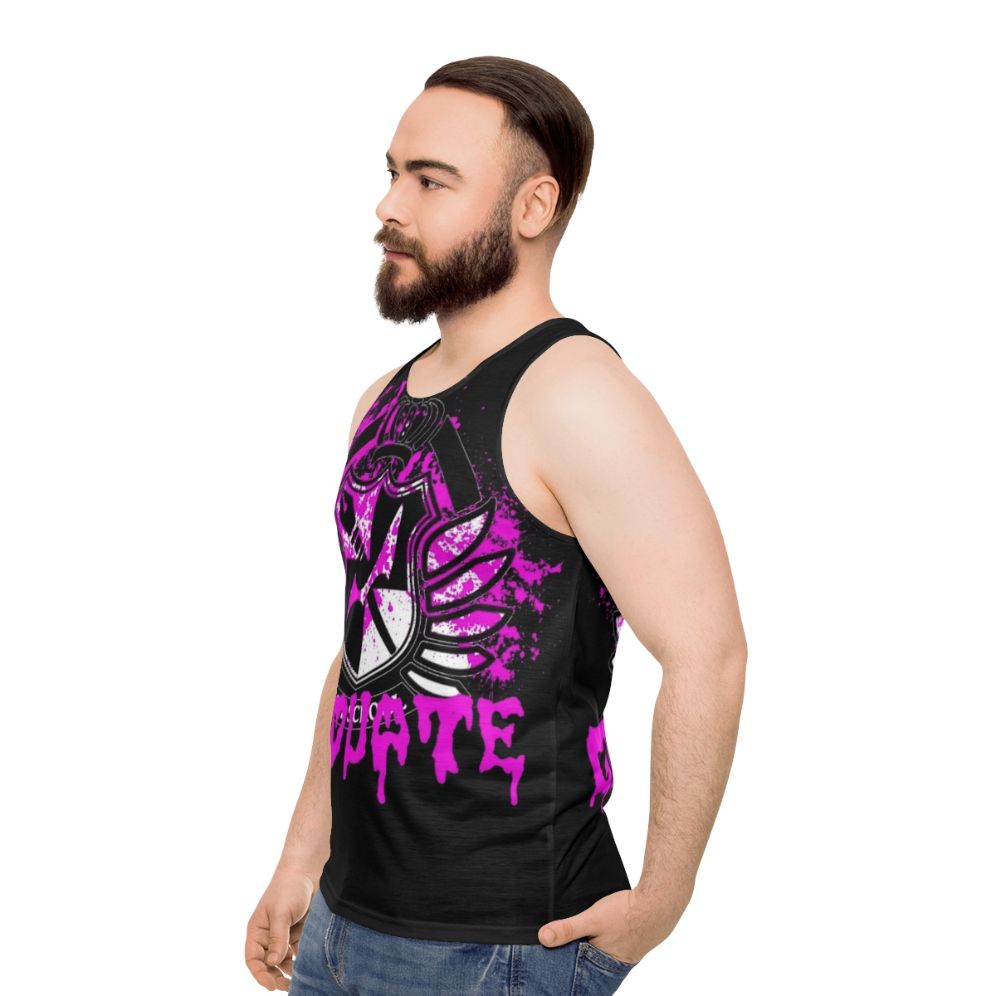 Danganronpa Unisex Tank Top with Graduate of Hope's Peak Academy Design - men side