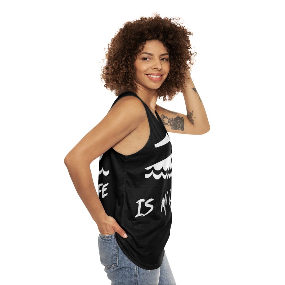 Unisex 'Swimming Is My Life' Tank Top - women side