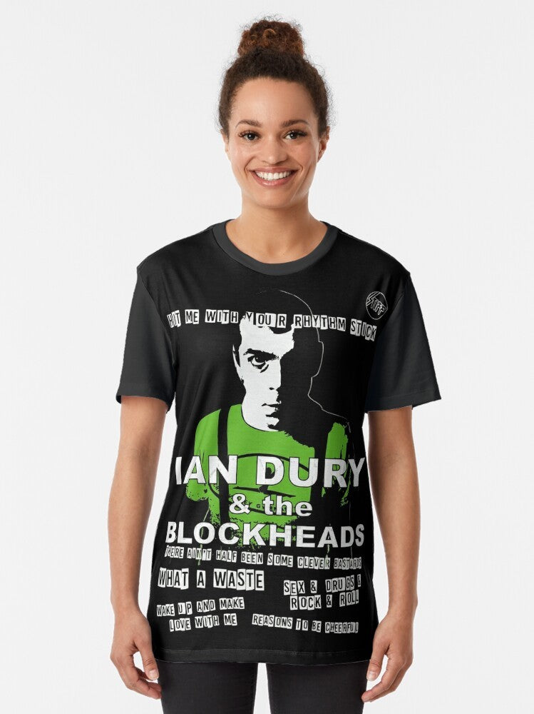 Ian Dury & The Blockheads Graphic T-Shirt featuring the iconic post-punk band logo - Women