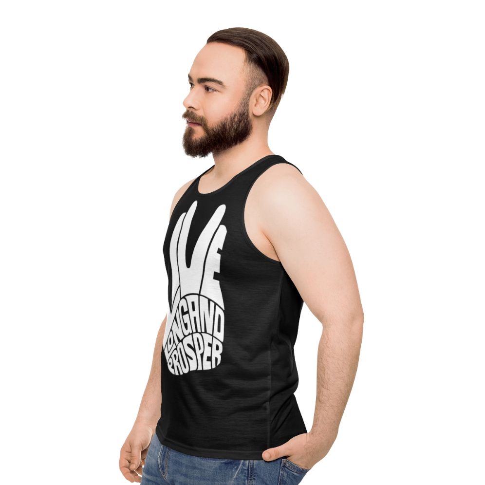 Star Trek Spock Live Long and Prosper Unisex Tank Top - men side