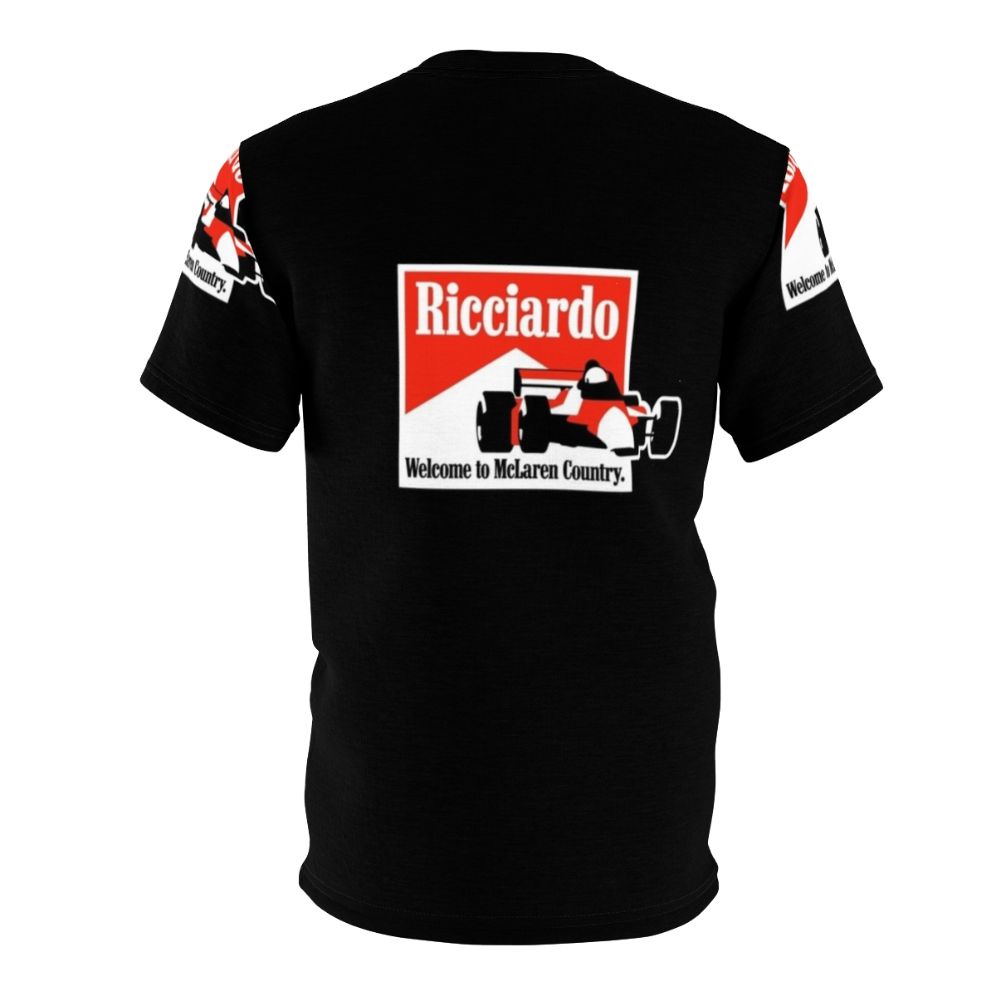 Daniel Ricciardo-inspired Formula 1 racing t-shirt with the "Honey Badger" design - Back