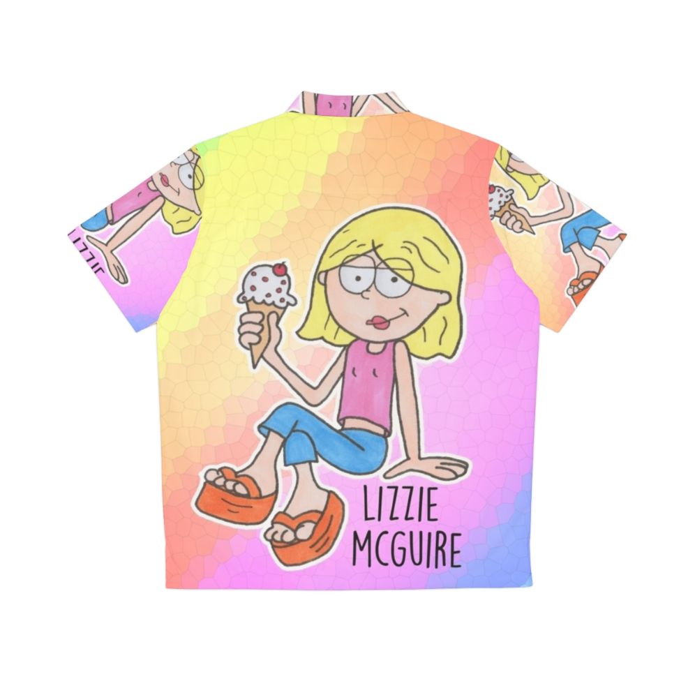 Lizzie Mcguire Hawaiian Shirt with Cartoon Inspired Print - Back