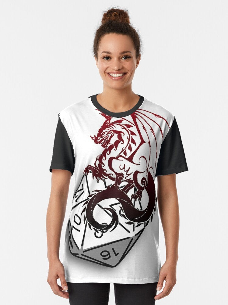 Dungeons and Dragons D20 Graphic T-Shirt for Roleplayers, Dungeon Masters, and Fantasy Fans - Women