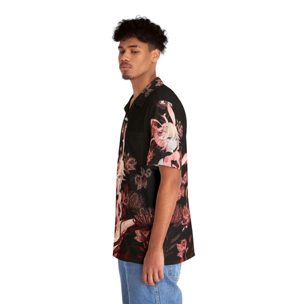 Fiery Higanbana and Fox Samurai Anime Hawaiian Shirt - People Left