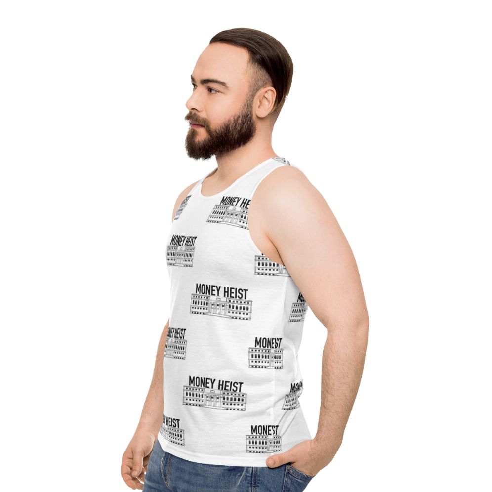 La Casa De Papel Unisex Tank Top - men side