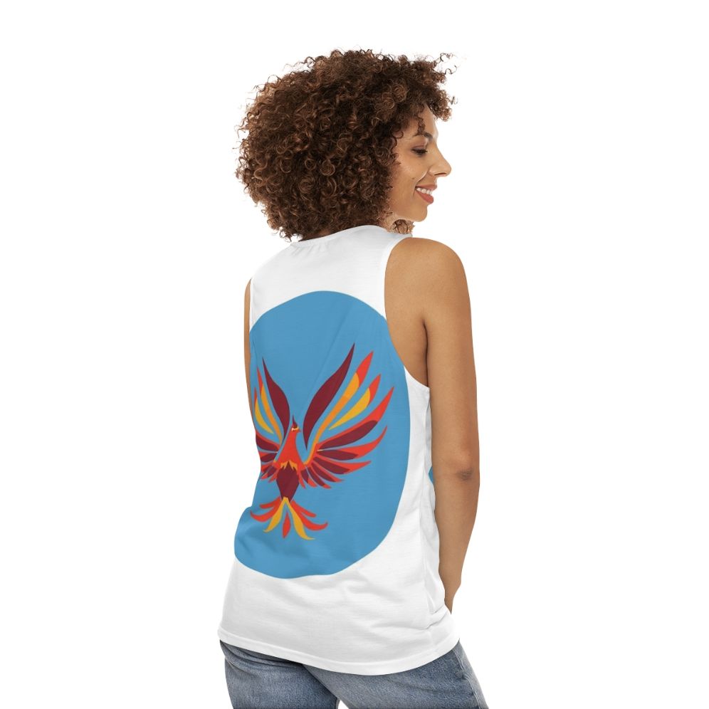 Vintage phoenix legendary animals unisex tank top - women back