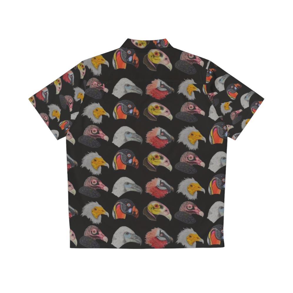 Bearded griffon vulture Hawaiian shirt with tropical nature print - Back