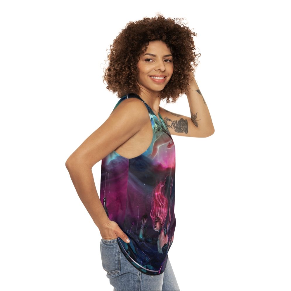 Unisex transformation tank top - women side