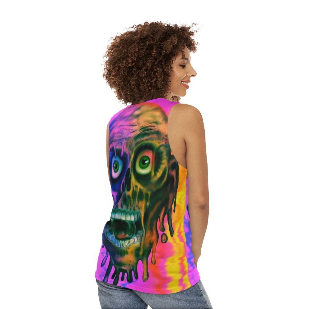 Tar Man Unisex Horror Movie Zombie Tank Top - women back