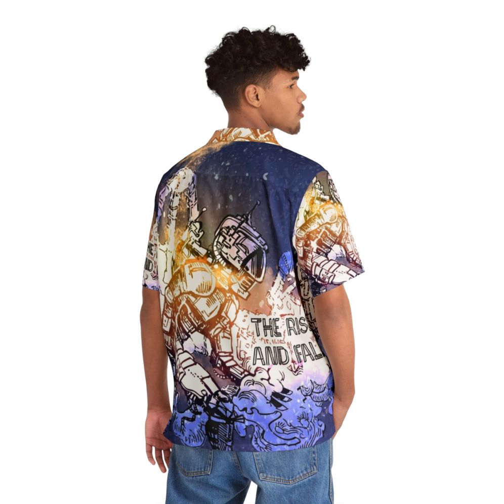 Cyberpunk Hawaiian Shirt featuring Sanctuary Moon and Murderbot Diaries characters - People Back