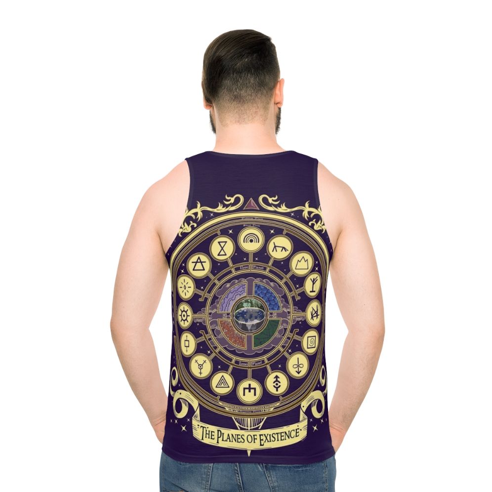 Planes of existence fantasy gaming tank top - men back