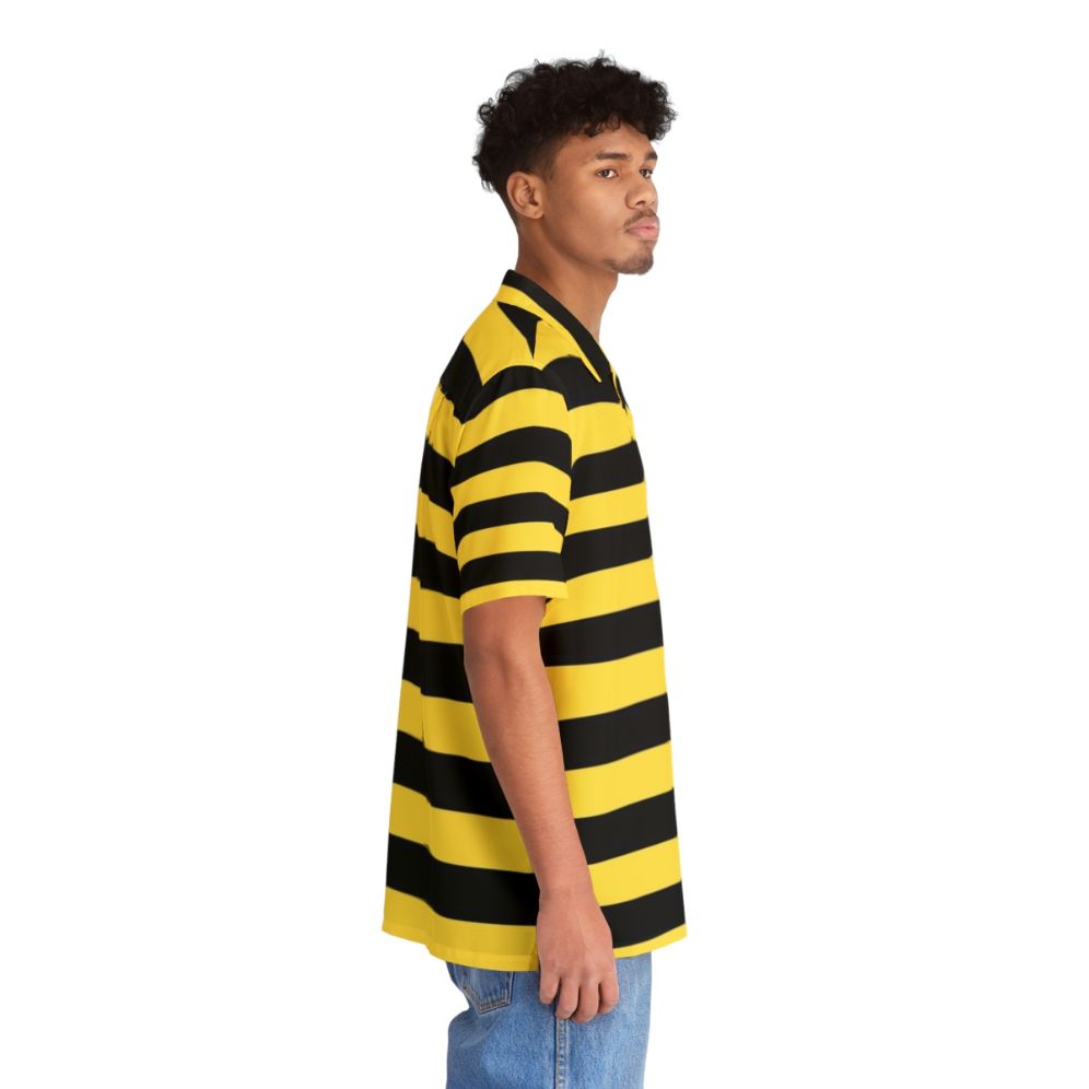 Bumblebee-Inspired Black and Yellow Hawaiian Shirt - People Pight