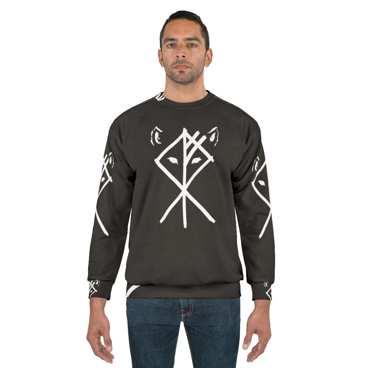 Nordic Wolf Sweatshirt - Norse Mythology Inspired Graphic Pullover - men