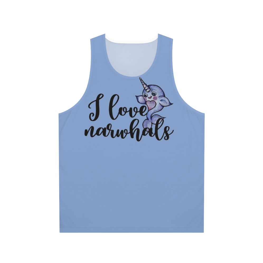 I Love Narwhals Unisex Tank Top