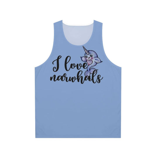 I Love Narwhals Unisex Tank Top