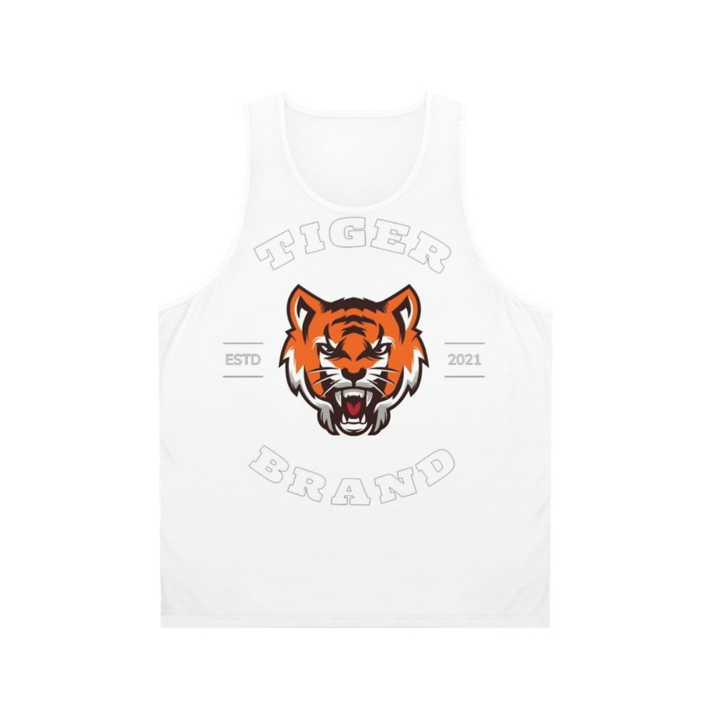 Colorful tiger print unisex tank top