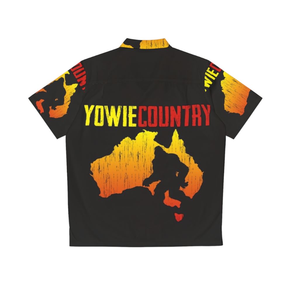 Yowie Country Hawaiian Shirt featuring a cryptid design - Back