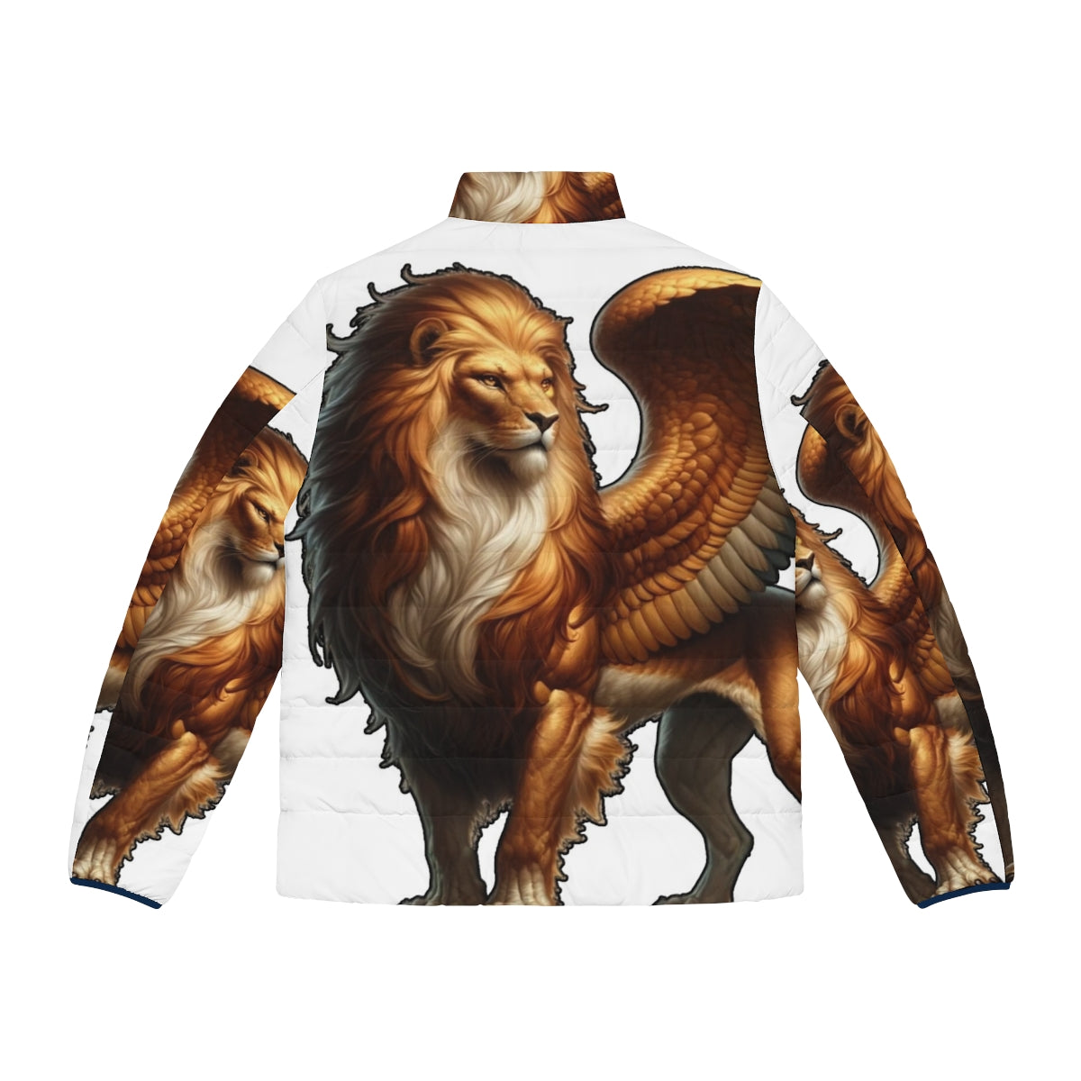 Grrrifin Puffer Jacket - A Legendary Mythological Creature-Inspired Outerwear - Back